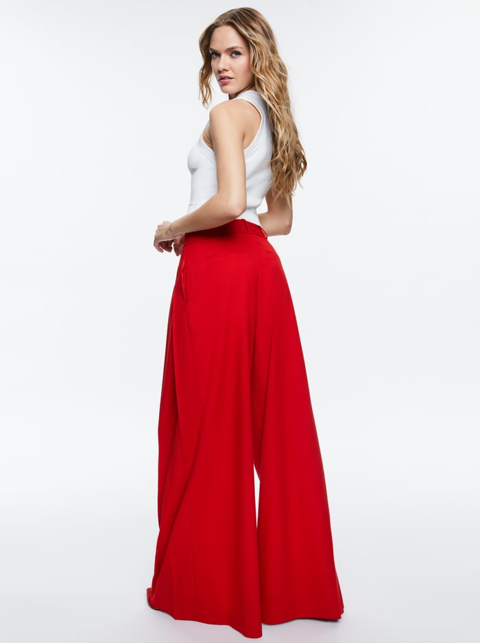 SIMON TROUSER - RED APPLE image 2 - Alice And Olivia