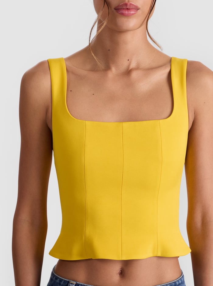 VERA BUSTIER TOP - GOLDEN HOUR image 3 - Alice And Olivia