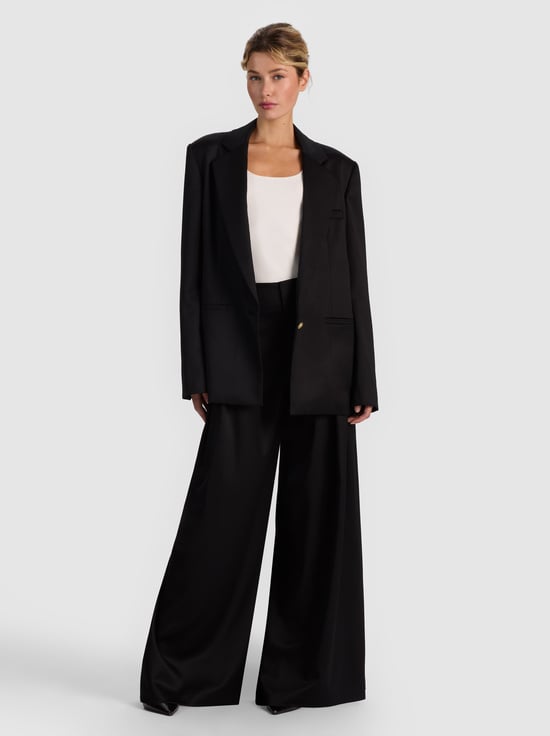 BLACK-RONAN OVERSIZED BOXY BLAZER