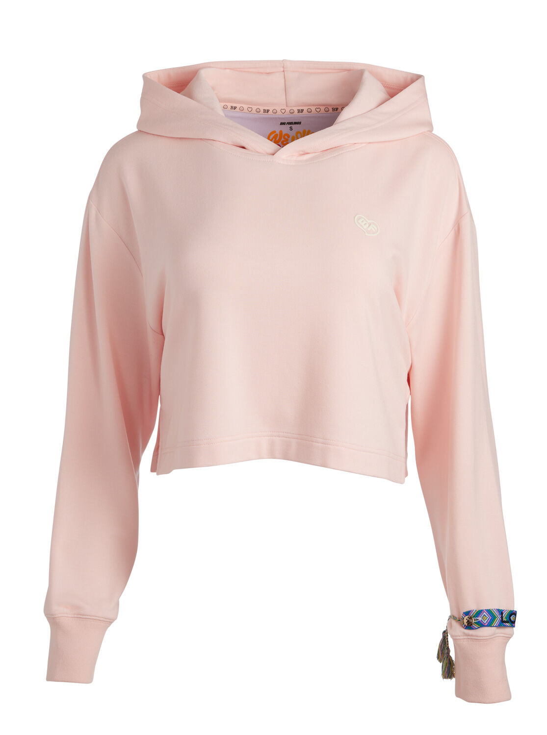 Crop top hoodie pink new arrivals