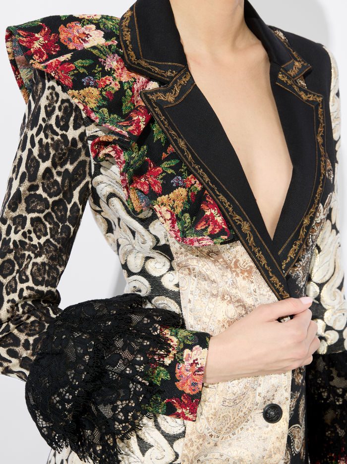 FAIE MIXED MEDIA BLAZER - MULTI image 4 - Alice And Olivia