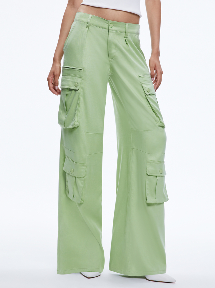 JOETTE CARGO PANT - GREEN TEA - Alice And Olivia