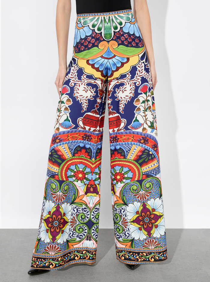 ATHENA WIDE LEG PANT - ON THE ROAD - Alice And Olivia