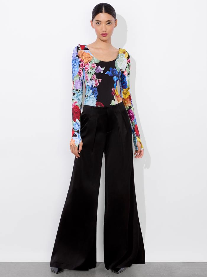 RHYS BALLET BODYSUIT - GARDEN BRUNCH BLACK image 5 - Alice And Olivia