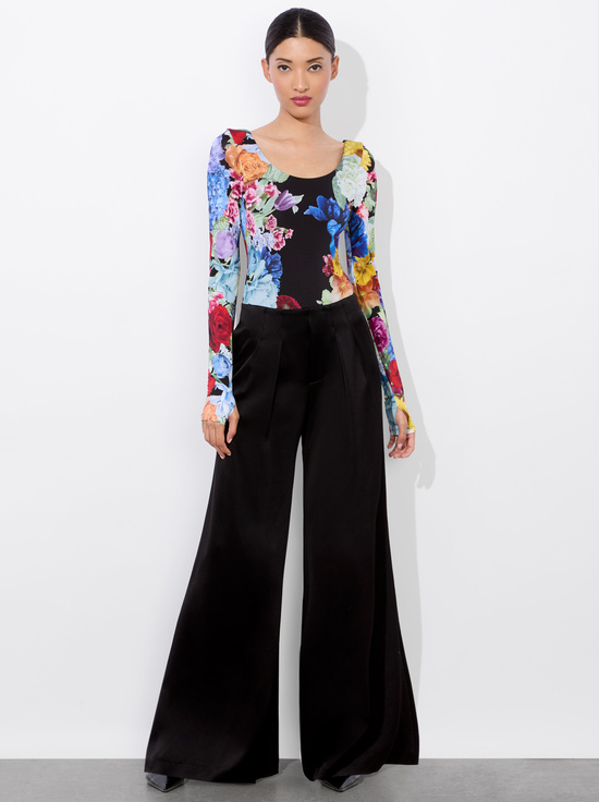 GARDEN BRUNCH BLACK-RHYS BALLET BODYSUIT