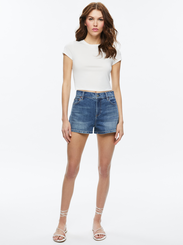 ERNIE LOW RISE BUCKLEBACK SHORT - BROOKLYN BLUE image 1 - Alice And Olivia