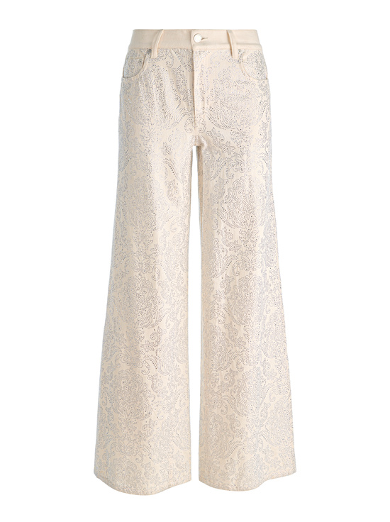 OFF WHITE/MULTI-AMAZING EMBELLISHED JEAN