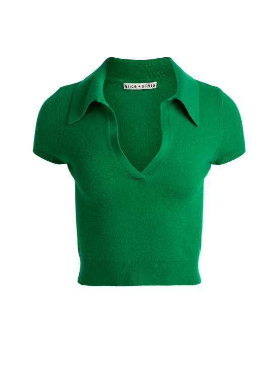 GREEN APPLE-ANDI CASHMERE POLO