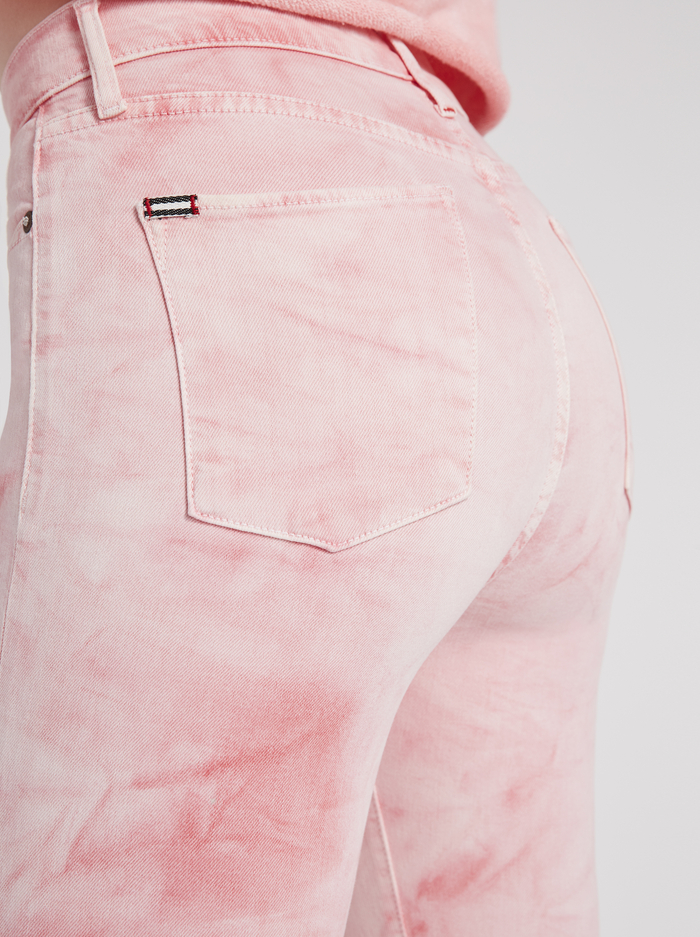 GOOD TIE DYE SKINNY JEAN - CRYSTAL CLOUD PINK image 3 - Alice And Olivia