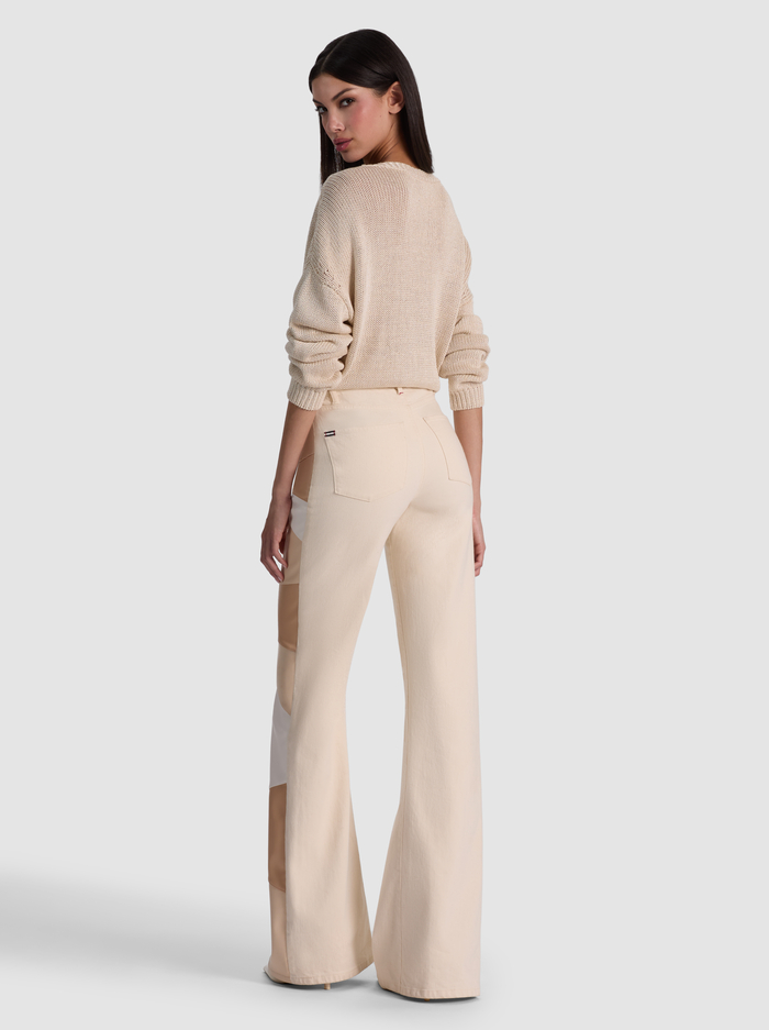 BEAUTIFUL VEGAN PATCHWORK JEAN - OFF WHITE/MULTI image 2 - ALICE + OLIVIA