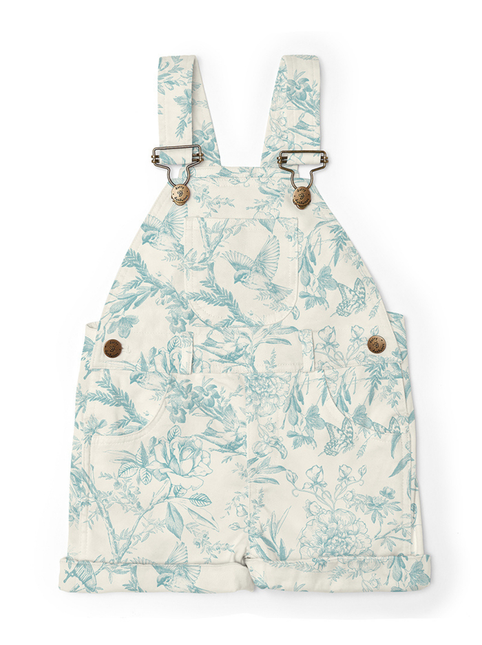 A+O x DOTTY DUNGAREES OVERALL SHORTS - ANTIQUE BUTTERFLY OFF WHITE image 5 - Alice And Olivia