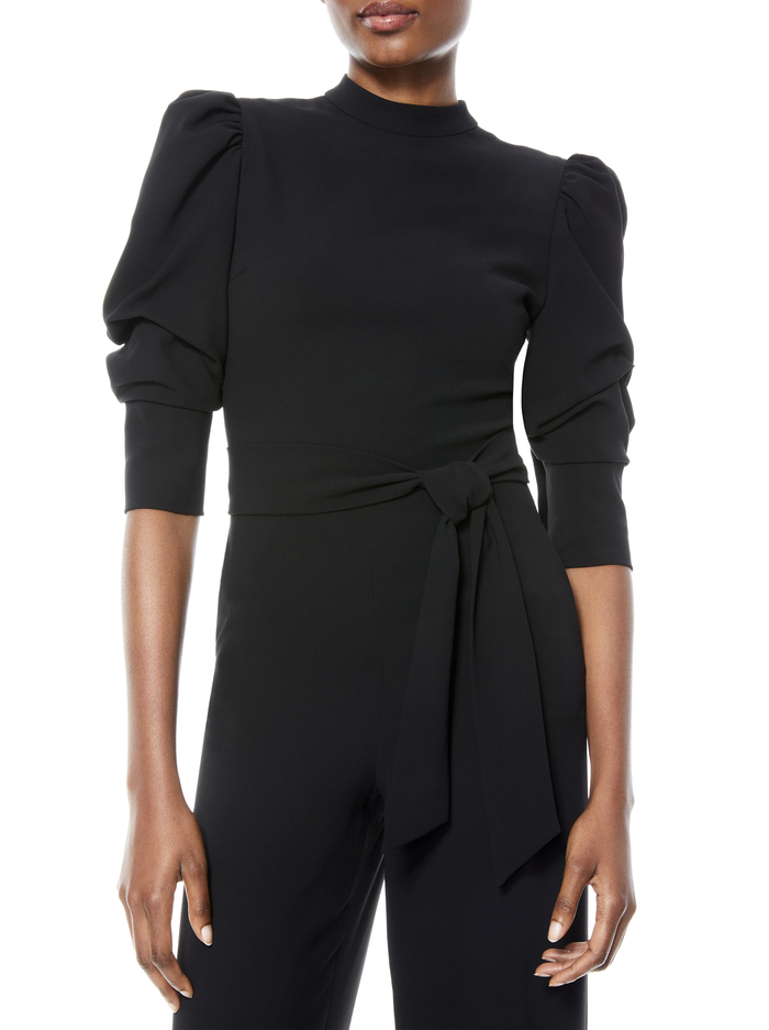 ALEXIS TIE WAIST JUMPSUIT - BLACK image 3 - ALICE + OLIVIA