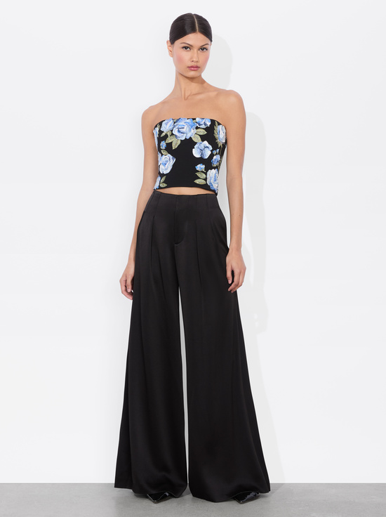 BLACK MULTI-CECE EMBELLISHED TOP