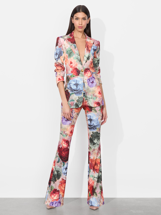 STORM FLORAL SM-BREANN FITTED LONG BLAZER