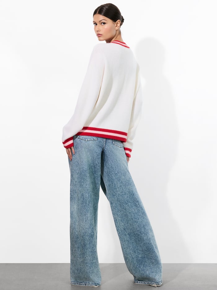 OGDEN PULLOVER - ECRU MULTI image 3 - Alice And Olivia
