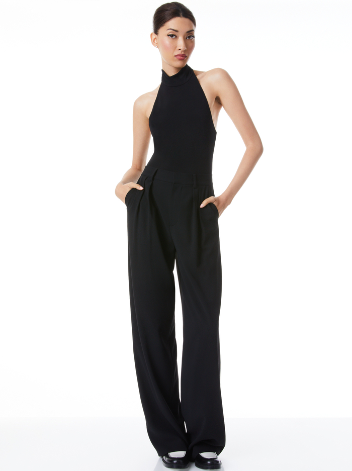TAISHA TURTLENECK OPEN BACK BODYSUIT - BLACK image 2 - Alice And Olivia