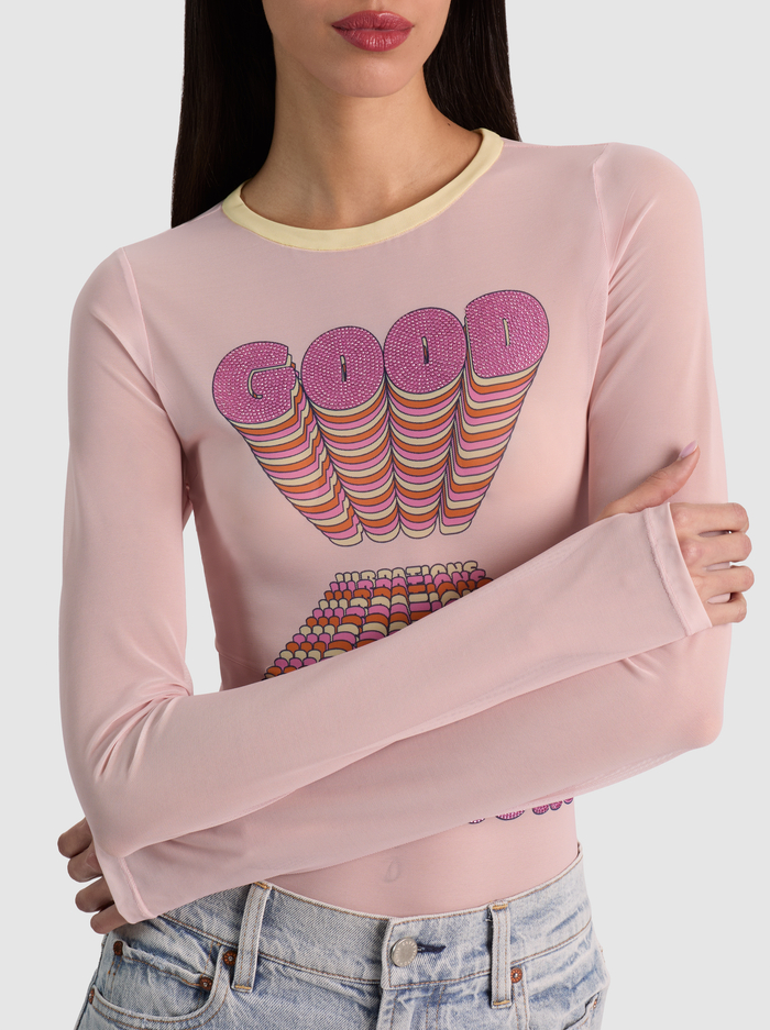 DELAINA EMBELLISHED TOP - GOOD VIBRATIONS image 3 - ALICE + OLIVIA