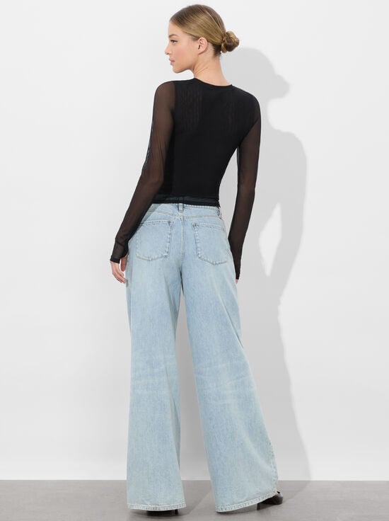 BLACK/BLACK-DELAINA LAYERED TOP