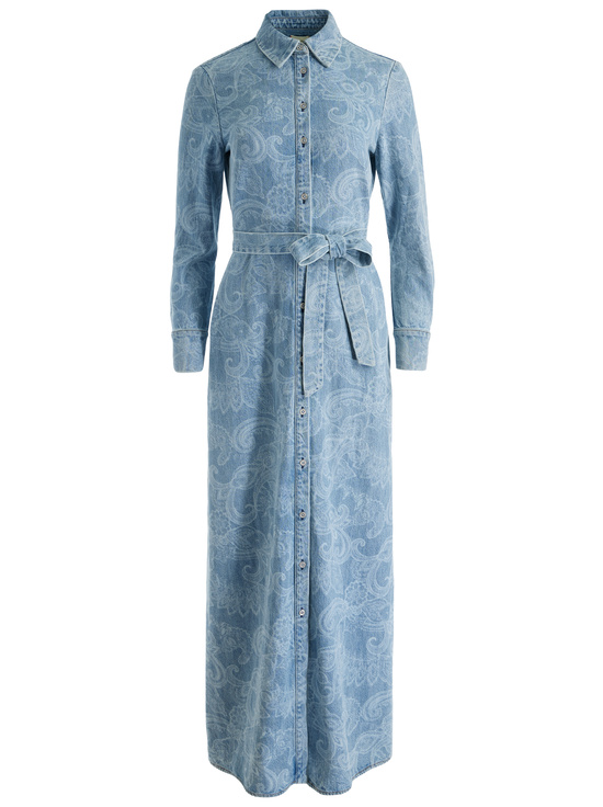 LASER PAISLEY-CHASSIDY DENIM SHIRT DRESS