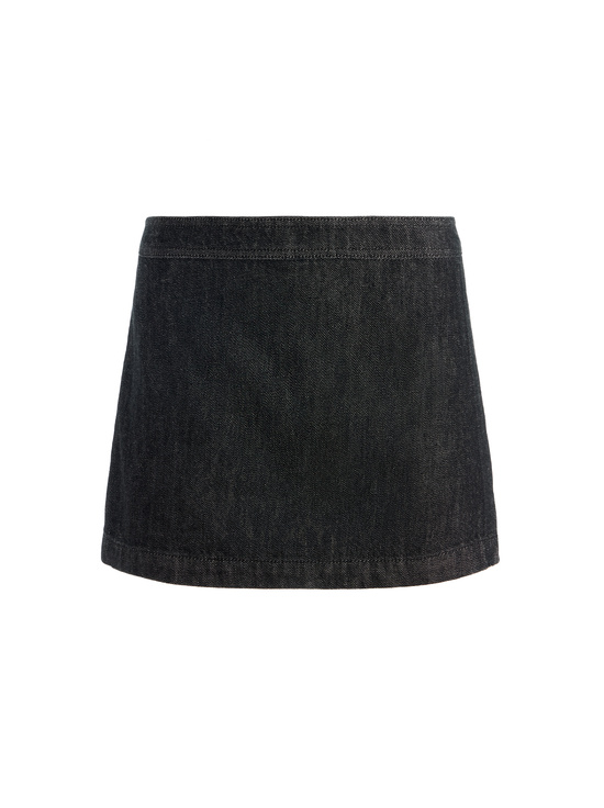 MAYA CHARCOAL BLACK-LAKELYN DENIM SKORT