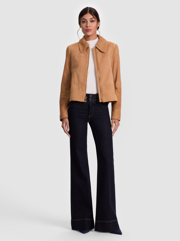 LOGAN SUEDE COAT - PRALINE image 1 - ALICE + OLIVIA
