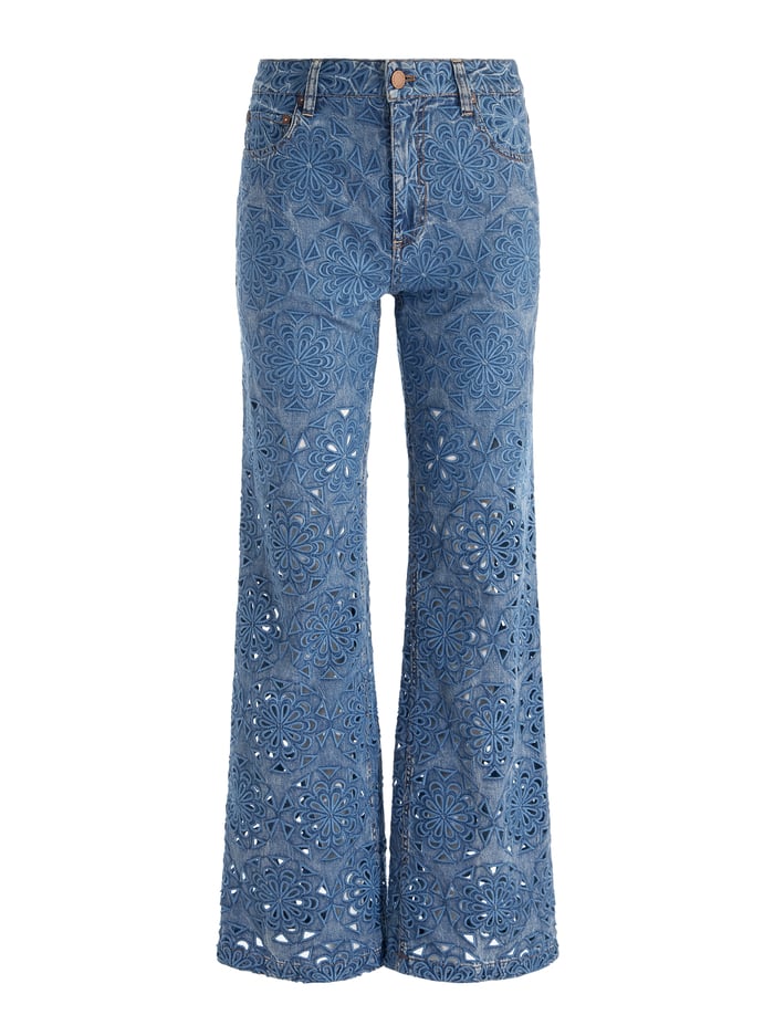 WEEZY LASERCUT JEAN - AVERY BLUE image 5 - Alice And Olivia