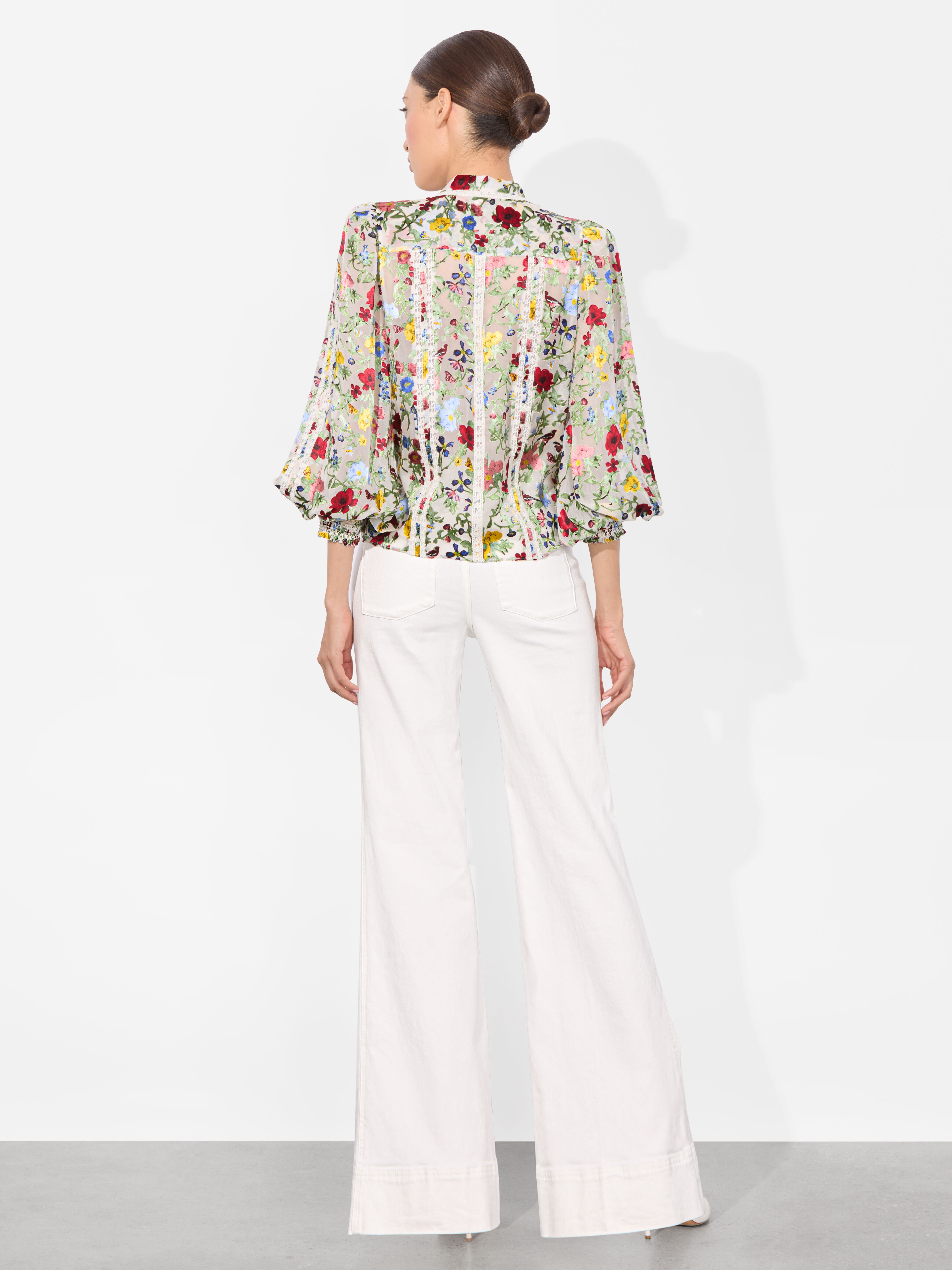 NE333ね@ alice+olivia 新品 1.9万 花柄 ブラウス XS - メルカリ