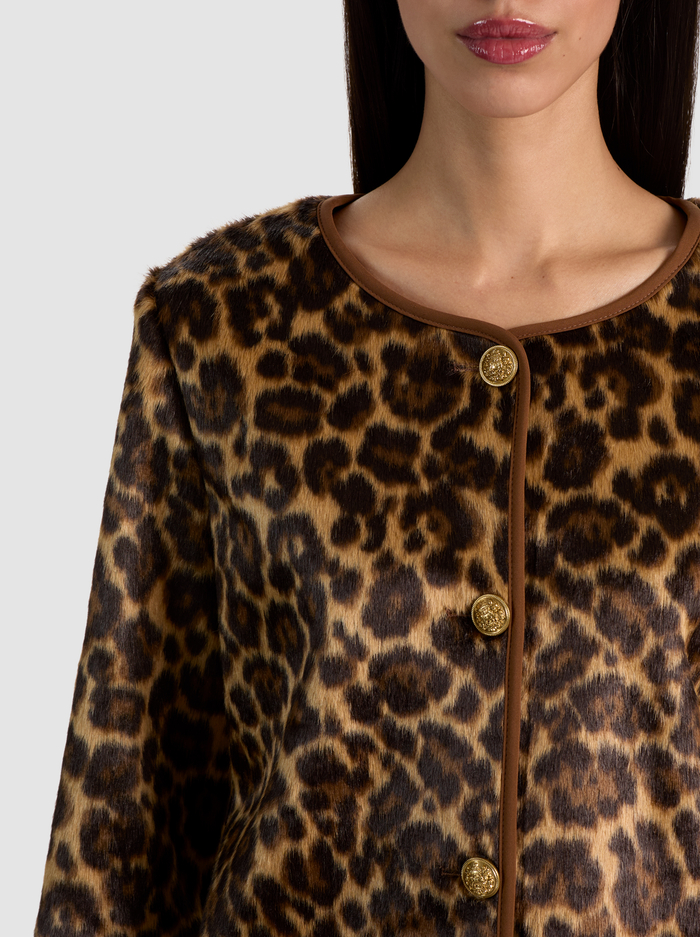 ALMA FAUX FUR COAT - SPOTTED LEOPARD image 3 - ALICE + OLIVIA