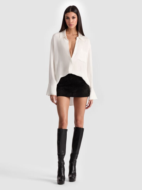 OFF WHITE-FINELY OVERSIZED BUTTON DOWN