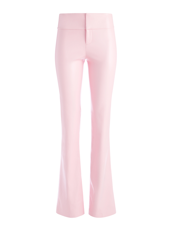 OLIVIA VEGAN LEATHER BOOTCUT PANT - PETAL image 5 - Alice And Olivia