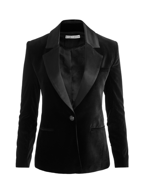 BLACK-SILAS VELVET BLAZER