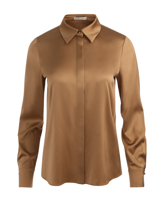 TAN-BRADY SILK BLOUSE