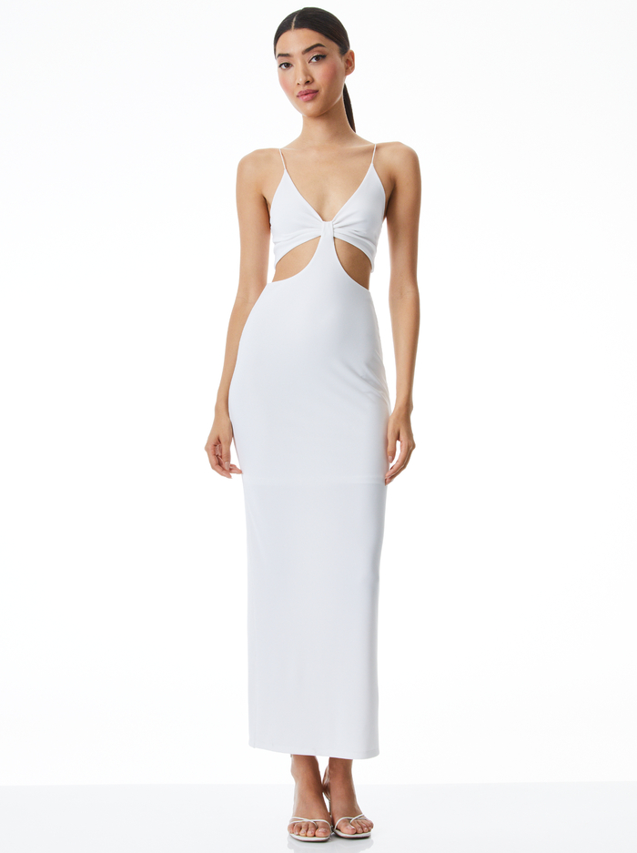 HAVANA CUT OUT MAXI DRESS - OFF WHITE - Alice And Olivia