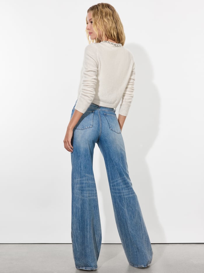 DOLLIE CASHMERE CARDIGAN - ECRU image 2 - Alice And Olivia