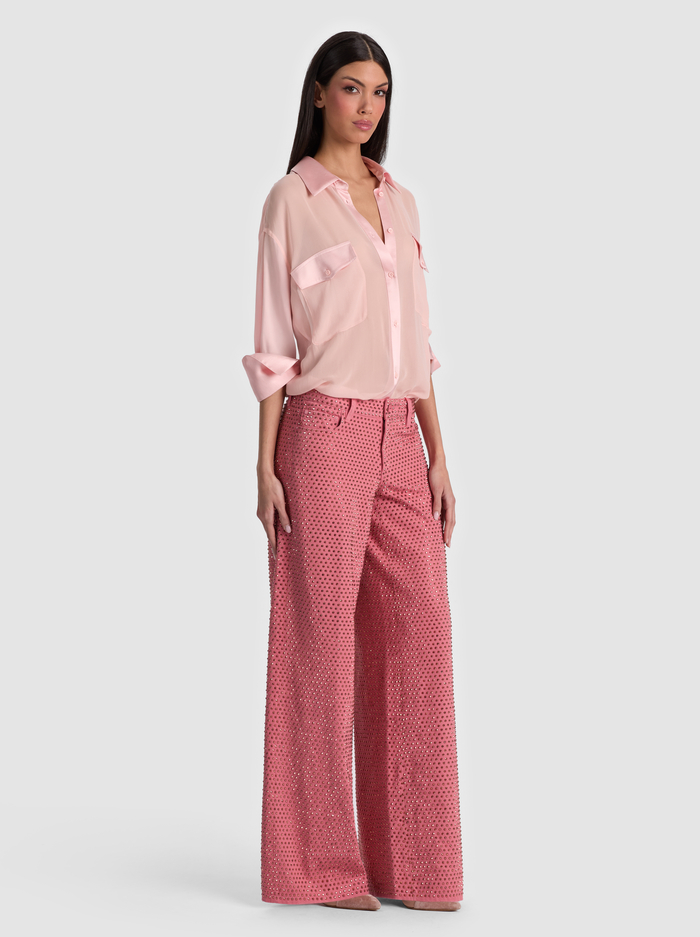 FINELY OVERSIZED UTILITY SHIRT - ENGLISH ROSE image 1 - ALICE + OLIVIA