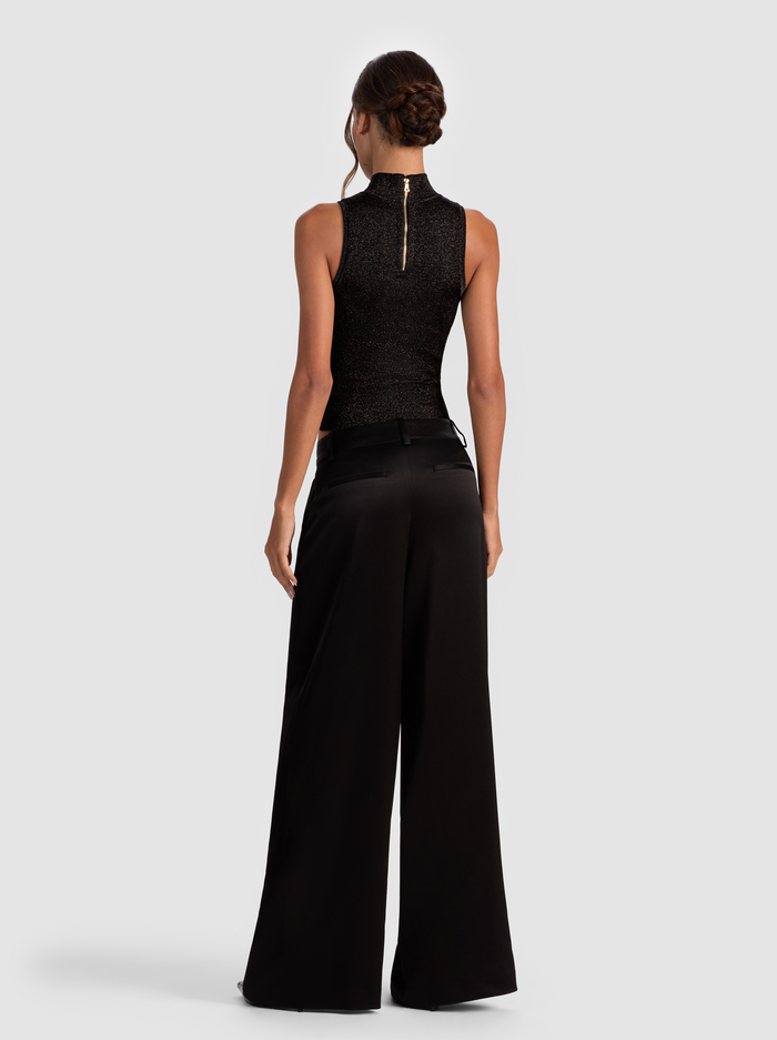 DARCEY METALLIC TANK - BLACK image 2 - Alice And Olivia