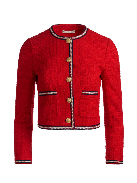 CHILI PEPPER-AVALON SHRUNKEN TWEED JACKET