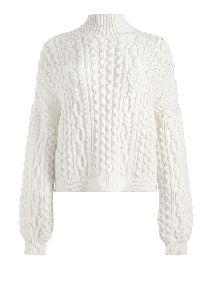 KENNY OVERSIZED TURTLENECK PULLOVER - SOFT WHITE image 5 - Alice And Olivia