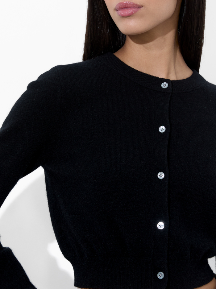 DOLLIE CASHMERE CARDIGAN - BLACK image 3 - Alice And Olivia