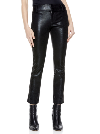 Stacey Vegan Leather Ankle Pant In Black | Alice And Olivia
