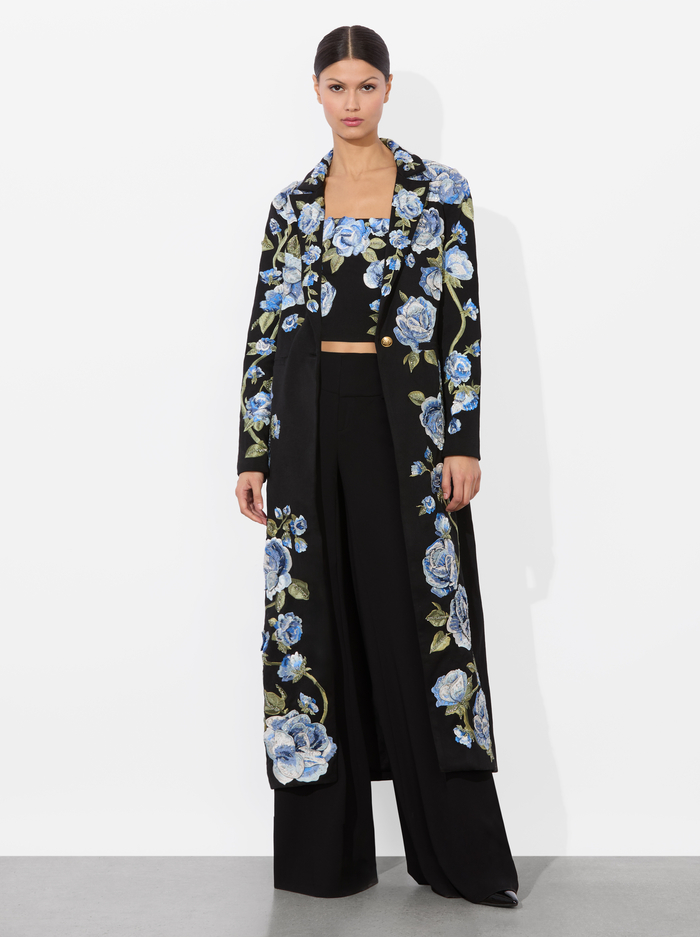 MACEY LONG BLAZER - BLACK MULTI image 4 - Alice And Olivia