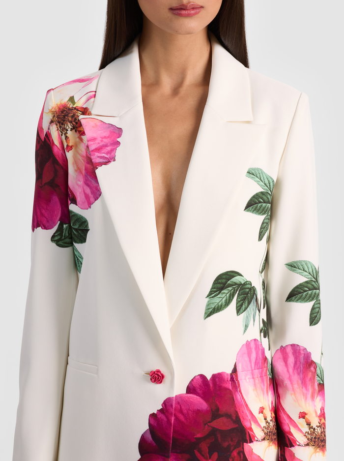 DENNY BOYFRIEND BLAZER - EMPRESS BLOOM OFF WHITE image 3 - ALICE + OLIVIA