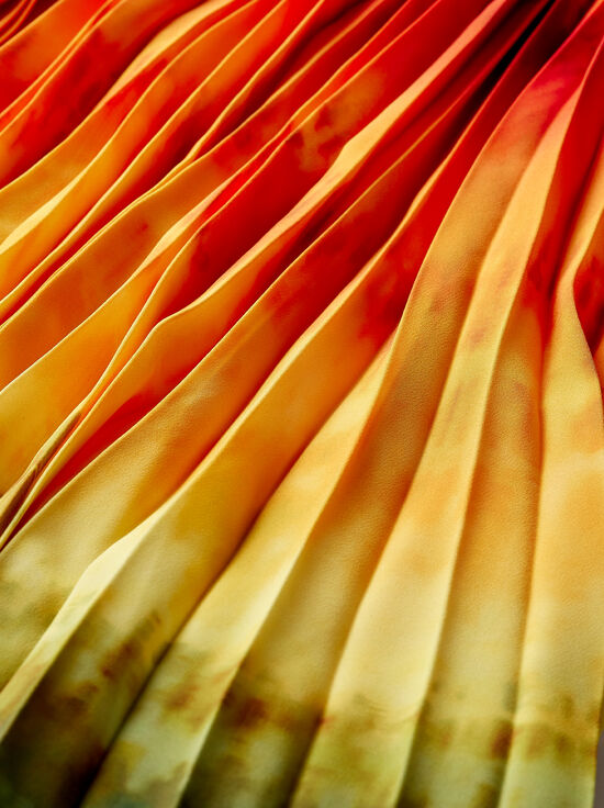 CRYSTAL TIE DYE-LAUREN PLEATED MAXI DRESS