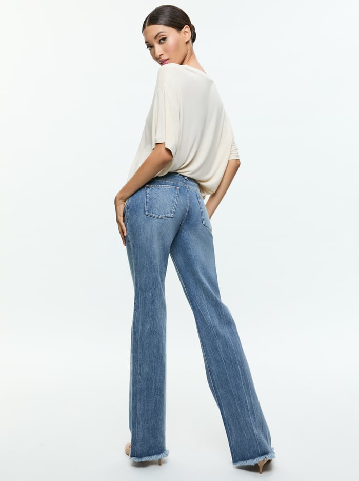 EVAN OVERSIZED TEE - OATMEAL image 2 - Alice And Olivia