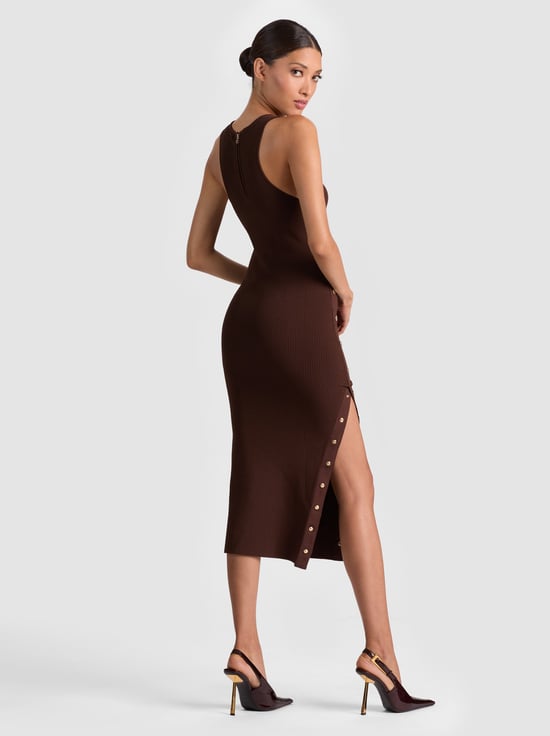 DARK CHOCOLATE-LALITA RACERBACK TANK DRESS