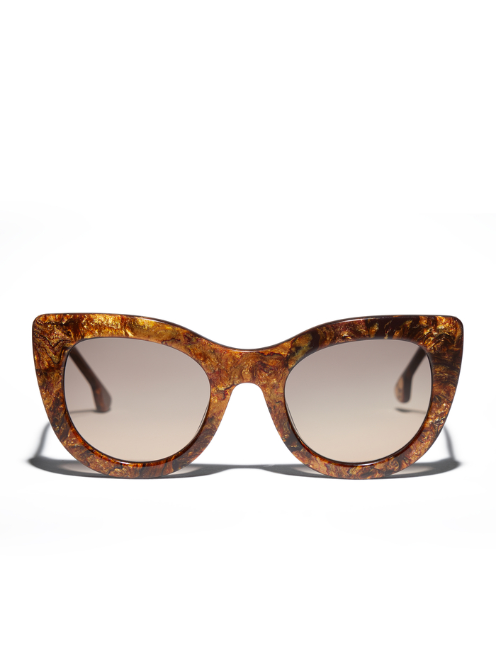 DELANCEY SUNGLASSES - BURLWOOD - Alice And Olivia