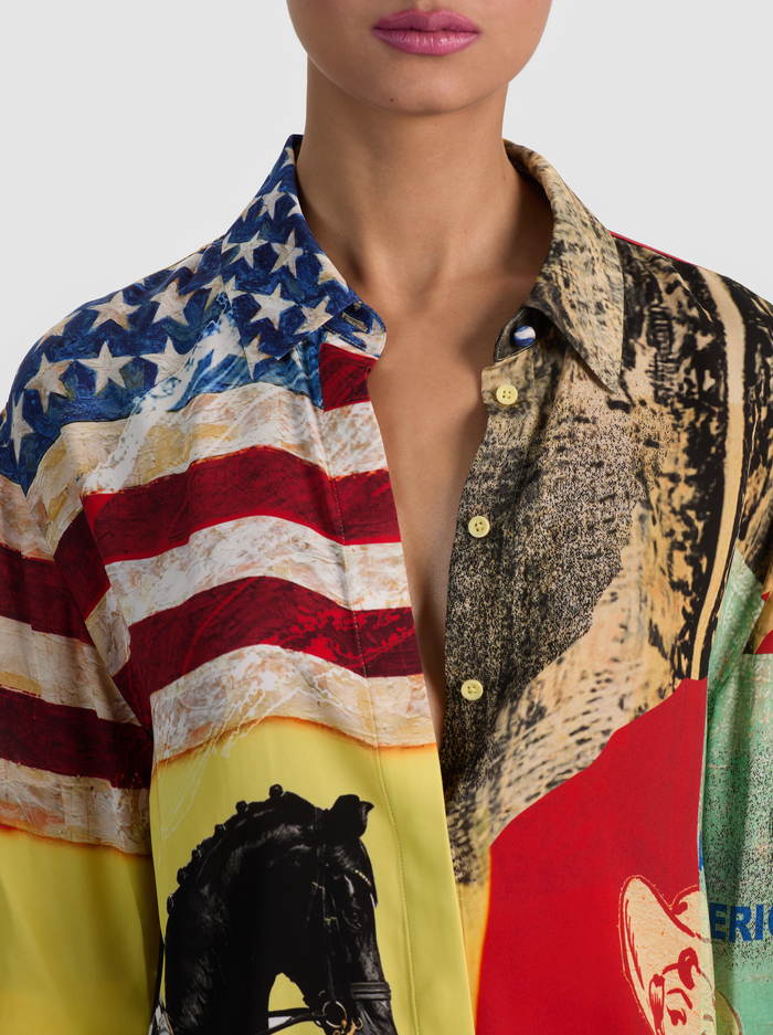 DIMITRA OVERSIZED BUTTON DOWN - STATESIDE CLASSIC image 4 - ALICE + OLIVIA