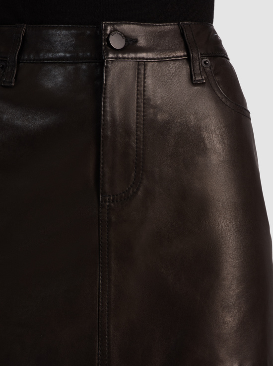BLACK-JOSS LEATHER MINI SKIRT