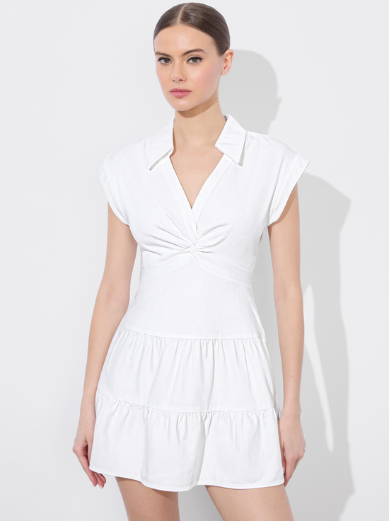 WHITE-MILA DENIM DRESS