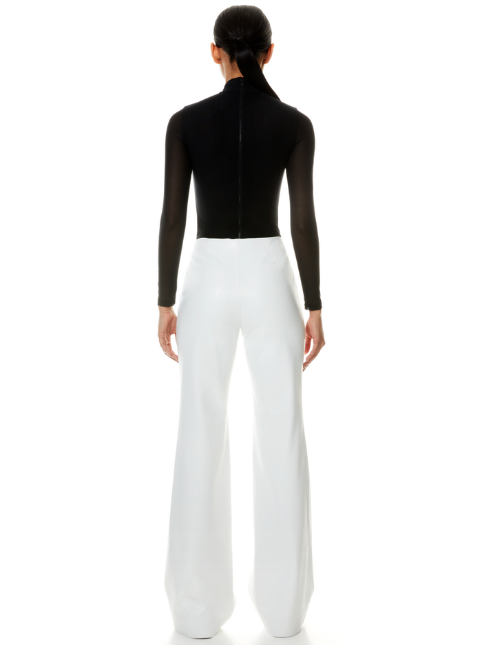 LORINDA VEGAN LEATHER PANT - OFF WHITE image 1 - Alice And Olivia